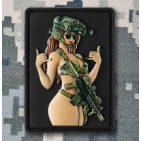 PVC патч Tactical girl Shaka
