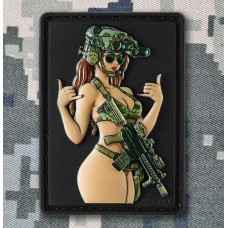 PVC патч Tactical girl Shaka