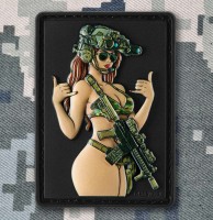 PVC патч Tactical girl Shaka