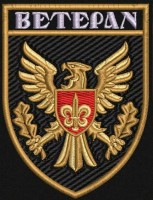 Шеврон ВЕТЕРАН 15 окрема бригада артилерійської розвідки