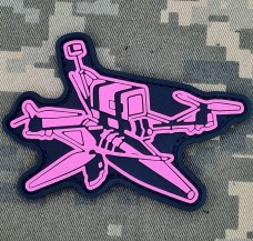 Купить PVC патч FPV Drone Pink в интернет-магазине Каптерка в Киеве и Украине
