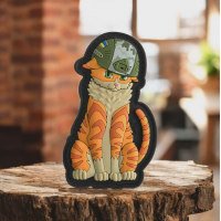 PVC патч Рудий тактичний кіт