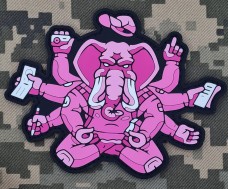 Купить PVC патч Слон ППП Pink в интернет-магазине Каптерка в Киеве и Украине