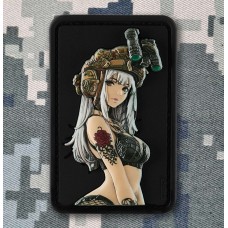 PVC патч Tactical girl rose tatoo