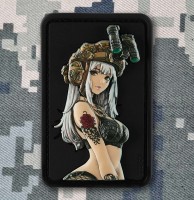 PVC патч Tactical girl rose tatoo