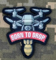PVC патч BORN TO DROP