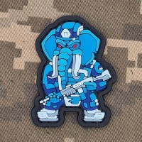 PVC патч Слон міні синій