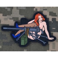 PVC патч Machine Gun Girl