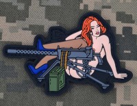PVC патч Machine Gun Girl