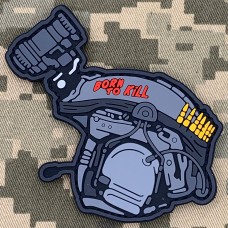 Купить PVC патч Born to kill Grey в интернет-магазине Каптерка в Киеве и Украине