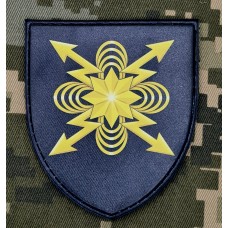 PVC шеврон Війська зв'язку та радіотехнічні війська Black