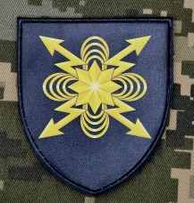 PVC шеврон Війська зв'язку та радіотехнічні війська Black