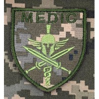 Шеврон Medic піксель Spartan