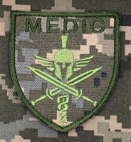 Шеврон Medic піксель Spartan