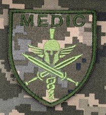 Шеврон Medic піксель Spartan