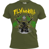 Футболка Fly and Kill Olive