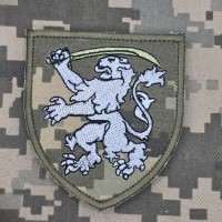 Шеврон 64 ОМБр піксель