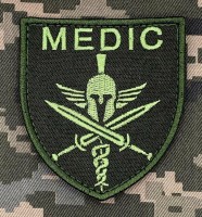 Шеврон Medic olive Spartan