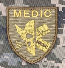 Купить Шеврон Medic Coyote Scull в интернет-магазине Каптерка в Киеве и Украине