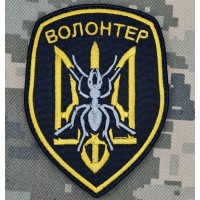 Шеврон Волонтер Комаха чорний