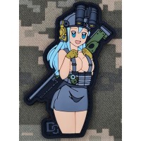 PVC патч Anime Tactical Girl grey
