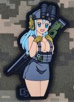 PVC патч Anime Tactical Girl grey