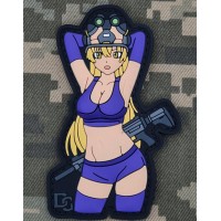PVC патч Anime Tactical Girl purple