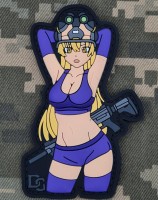 PVC патч Anime Tactical Girl purple