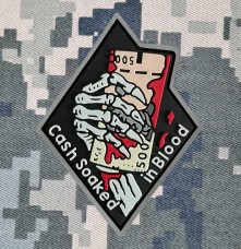 Купить PVC патч CASH IN BLOOD в интернет-магазине Каптерка в Киеве и Украине