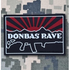 PVC патч Donbas Rave червоно-чорний 
