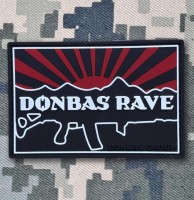 PVC патч Donbas Rave червоно-чорний 