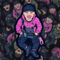 PVC Патч Малюк Двіж Pink