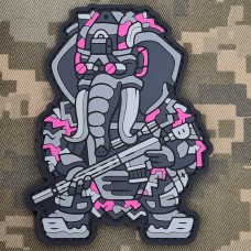 PVC патч Слон Розвідник Pink Limited