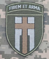 Шеврон 160 ОМБР FIDEM ET ARMA Олива