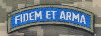 Нашивка девіз 160 ОМБР FIDEM ET ARMA