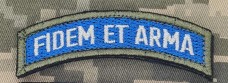 Купить Нашивка девіз 160 ОМБР FIDEM ET ARMA в интернет-магазине Каптерка в Киеве и Украине