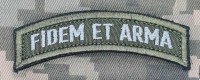 Нашивка девіз 160 ОМБР FIDEM ET ARMA олива