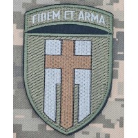 Шеврон 160 ОМБР FIDEM ET ARMA олива