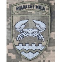 Нарукавний знак 34 ОБрБО Відвага і Міць піксель