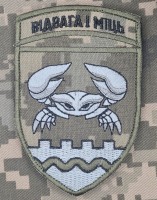 Нарукавний знак 34 ОБрБО Відвага і Міць піксель