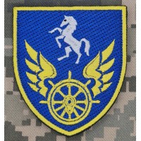 Шеврон управління військових сполучень на Донецькій залізниці