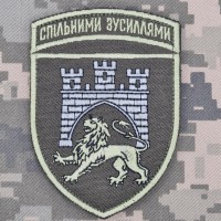 Нарукавний знак 125 ОВМБр Спільними Зусиллями Olive