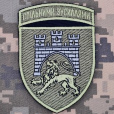 Нарукавний знак 125 ОВМБр Спільними Зусиллями олива