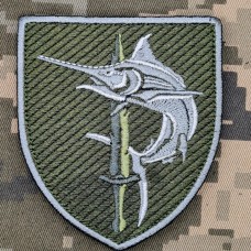 Нарукавний знак 385 бригада морських дронів олива