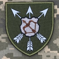 Шеврон 1163 Окремий Зенітний Ракетний Дивізіон 16 АК олива
