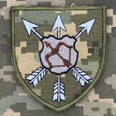 Шеврон 1163 Окремий Зенітний Ракетний Дивізіон 16 АК піксель
