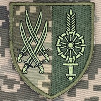 Шеврон 128 окремий батальйон логістики 20 АК піксель