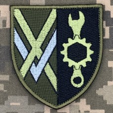 Шеврон 516 окремий ремонтно-відновлювальний батальйон​ 15 АК олива