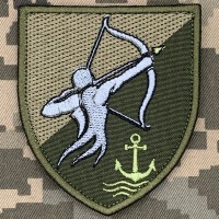 Шеврон 655 окремий зенітно-кулеметний батальйон олива