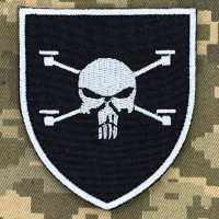 Шеврон Батальйон Сил Безпілотних систем Flying skull щит